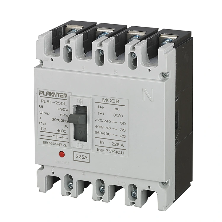 AC 4 qütblü qəliblənmiş qutu dövrə açarı 225A